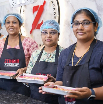 Hand decorated celebration cakes made by students
