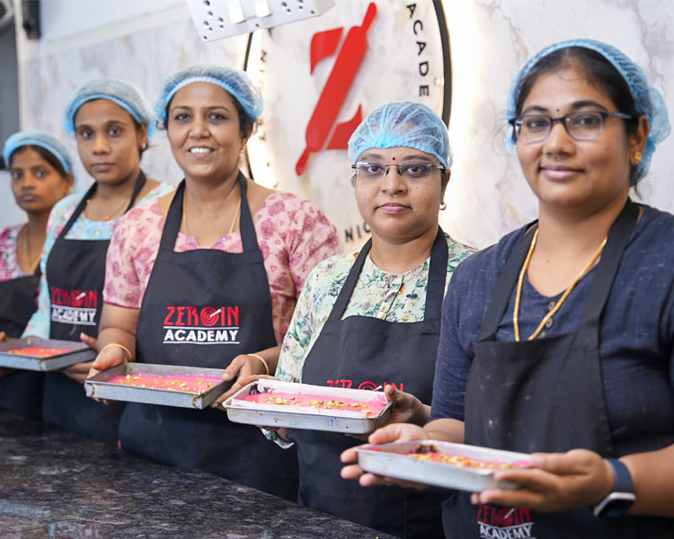 Hand decorated celebration cakes made by students