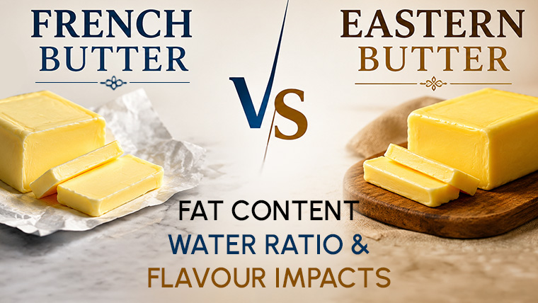 French Butter vs Eastern Butter: Fat Content, Water Ratio and Flavour Impacts